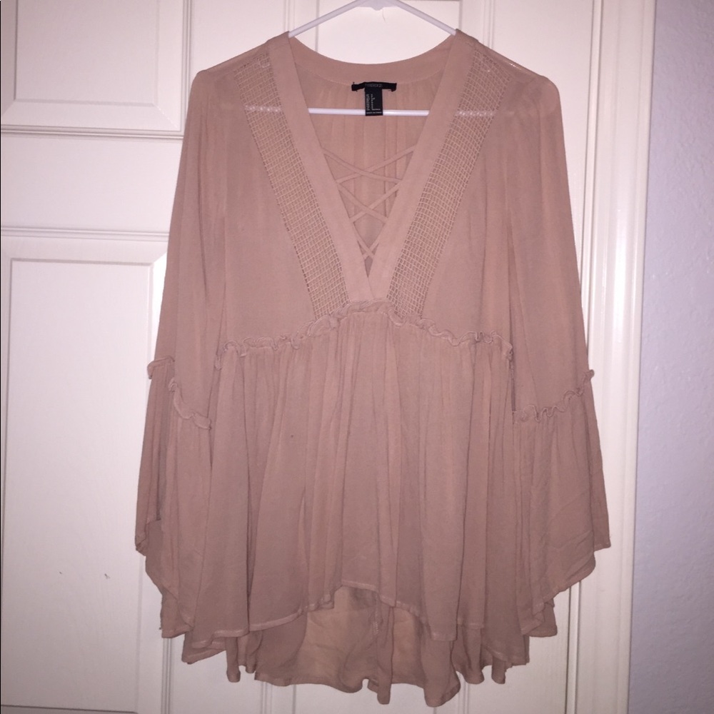 rose pink flowing shirt